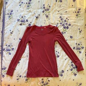 Red Long Sleeve Tee Shirt